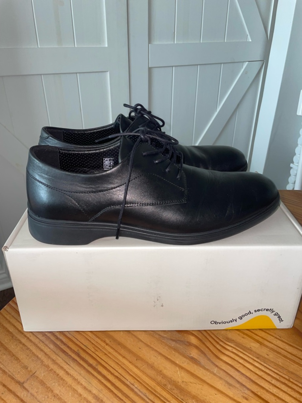 Amberjack The Original (classic) Dress Shoes In Obsidian Black Men’s Size 9.5M - Picture 9 of 15